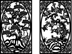 Mẫu cnc tùng cúc trúc mai dương thấp