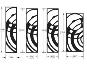 Mẫu cnc vách ngăn 4 kích thước