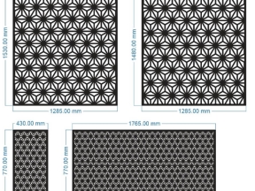 Mẫu cnc vách ngăn 4 kích thước xây dựng