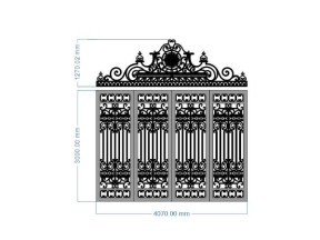 Mẫu cổng 2 cánh cnc dành cho mẫu biệt thự