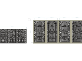 Mẫu cổng 4 cánh, 3 cánh, 1 cánh trống đồng