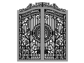 Mẫu cổng 4 cánh đẹp hồ sơ cnc