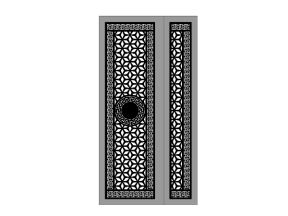 Mẫu cổng 4 cánh phong cách mắt cnc