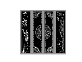Mẫu cổng dừa cnc file cad dxf đẹp