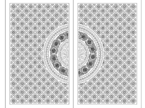 Mẫu cổng hoa cúc nhà chùa cnc bản vẽ