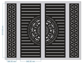 Mẫu cổng trống đồng bông tuyết cnc file cad mới