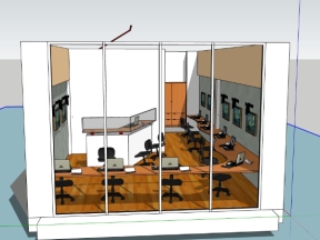 Mẫu dựng nội thất tòa nhà model 3d sketchup việt nam