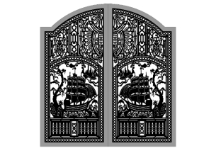 Mẫu file cad cổng 2 cánh thuận buồm xuôi gió cnc