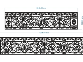 Mẫu file cad lan can dxf cao cấp cnc