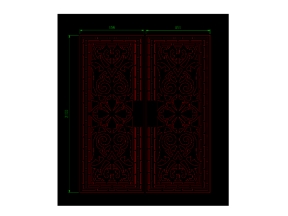 Mẫu hoa văn cửa sắt 2 cánh cnc dxf