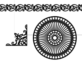 Mẫu mái kính cnc bản vẽ dxf đẹp