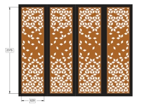 Mẫu mẫu cnc cổng 4 cánh mẫu họa tiết đơn giản nhất