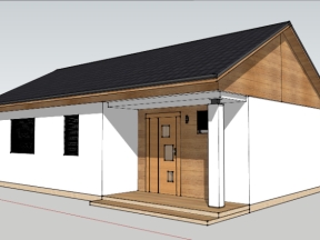 Mẫu nhà cấp 4 đẹp file sketchup 8x12m