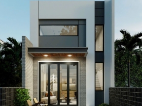 Mẫu nhà gác lửng 5x15m gồm kiến trúc, kết cấu, điện nước