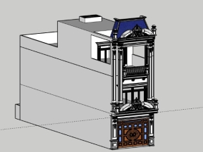 Mẫu nhà phố 3 tầng 5x20m dựng model sketchup đẹp mắt