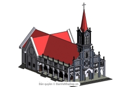 Mẫu nhà thờ thiên chúa giáo thiết kế bằng Revit