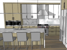 Mẫu nội thất phòng bếp dựng model su việt nam 2020 đẹp mắt