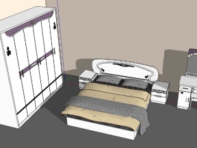 Mẫu phòng ngủ cao cấp model sketchup mới