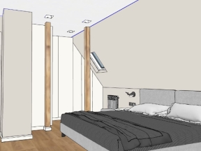 Mẫu phòng ngủ đẹp dựng model su hiện đại