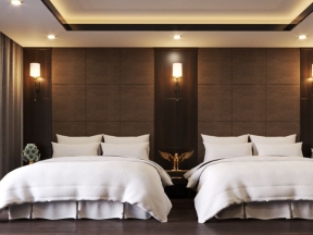 Mẫu phòng ngủ đôi hotel model 3d su