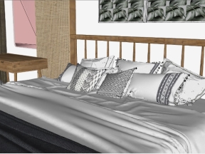 Mẫu phòng ngủ model 3d su cao cấp