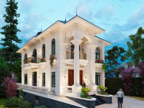 Mẫu revit biệt thự 2 tầng phong cách tân cổ điển 11x16m (đầy đủ trình bày)