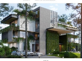 Mẫu revit biệt thự Flamingo siêu khủng 4 tầng nổi 1 tầng hầm 20x29m