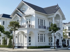Mẫu revit nhà 2 tầng mái Thái kết hợp tân cổ điển 7.5x12m