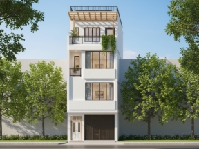 Mẫu revit nhà phố 3 tầng 1 tum phong cách hiện đại