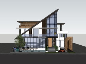 Mẫu sketchup việt nam nhà biệt thự 3 tầng