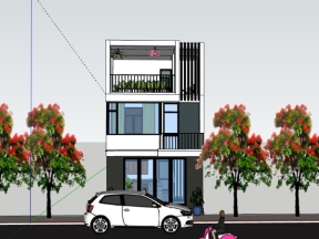 Mẫu su nhà dân 3 tầng 5.3x12.7m