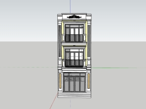 Mẫu su nhà ở 3 tầng 4.5x21.5m