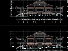 Mẫu thiết kế chợ kích thước 50.4x50.4m gồm: kết cấu - kiến trúc