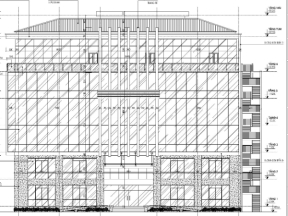 Mẫu thiết kế kiến trúc nhà làm việc 6 tầng trụ sở công ty thuốc lá kích thước 19x30m