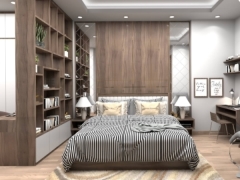Mẫu thiết kế sketchup dựng phối cảnh phòng ngủ hiện đại