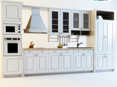 Mẫu thiết kế tủ bếp tân cổ điển mẫu 27