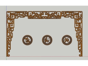 Mẫu triện tâm, phúc, đức, kèm võng thờ phong cách model chuẩn dxf, abf xuất cắt cnc nhé