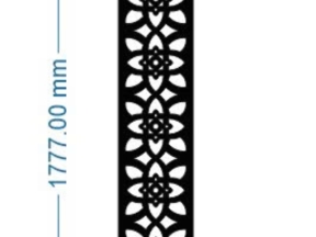 Mẫu vách cổng mẫu họa tiết lá tây đối xứng model cnc dxf