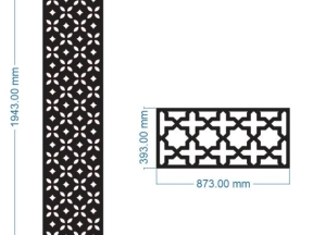 Mẫu vách cổng ô thoáng mẫu họa tiết đa giác cnc