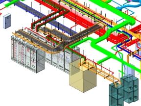Mô hình Revit MEP (hệ thống cơ điện) khách sạn 5 sao Marriot