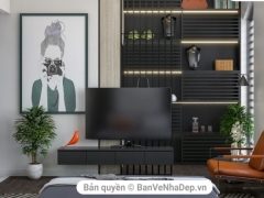 Model .skp 2019 thiết kế nội thất phòng khách