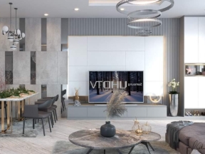 Model .skp 2019, vray 4.0 nội thất phòng khách, bếp hiện đại