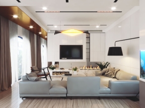 Model .skp 2020 vray 5.1 phòng khách + bếp nội thất căn hộ