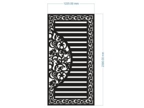 Model 2d cnc cổng 2 cánh trống đồng dxf