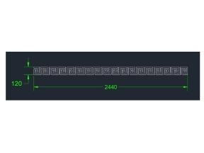 Model 2d cnc diềm mái kính đẹp