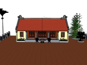 Model 3d sketchup nhà thờ đẹp