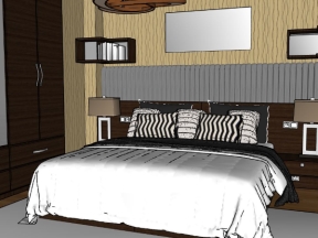 Model 3d sketchup phòng ngủ đẹp