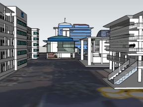 Model 3d su dựng bao cảnh trường đại học xây dựng Hà Nội