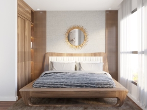 Model 3d su thiết kế nội thất căn hộ hiện đại