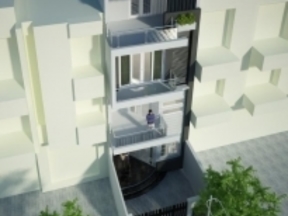 Model 3DMax nhà 4 tầng đẹp được thiết kế đầy đủ chi tiết